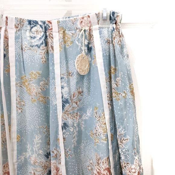 Chessa Davis 70s Vintage Boho Floral Skirt sz M - Picture 3 of 8